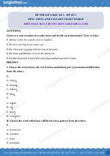 Đề thi giữa kì 1 Tiếng Anh 8 iLearn Smart World - Đề số 1